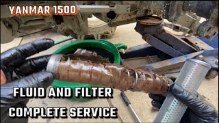 Detailed REAR END FLUID and FILTER change. YANMAR 1500D