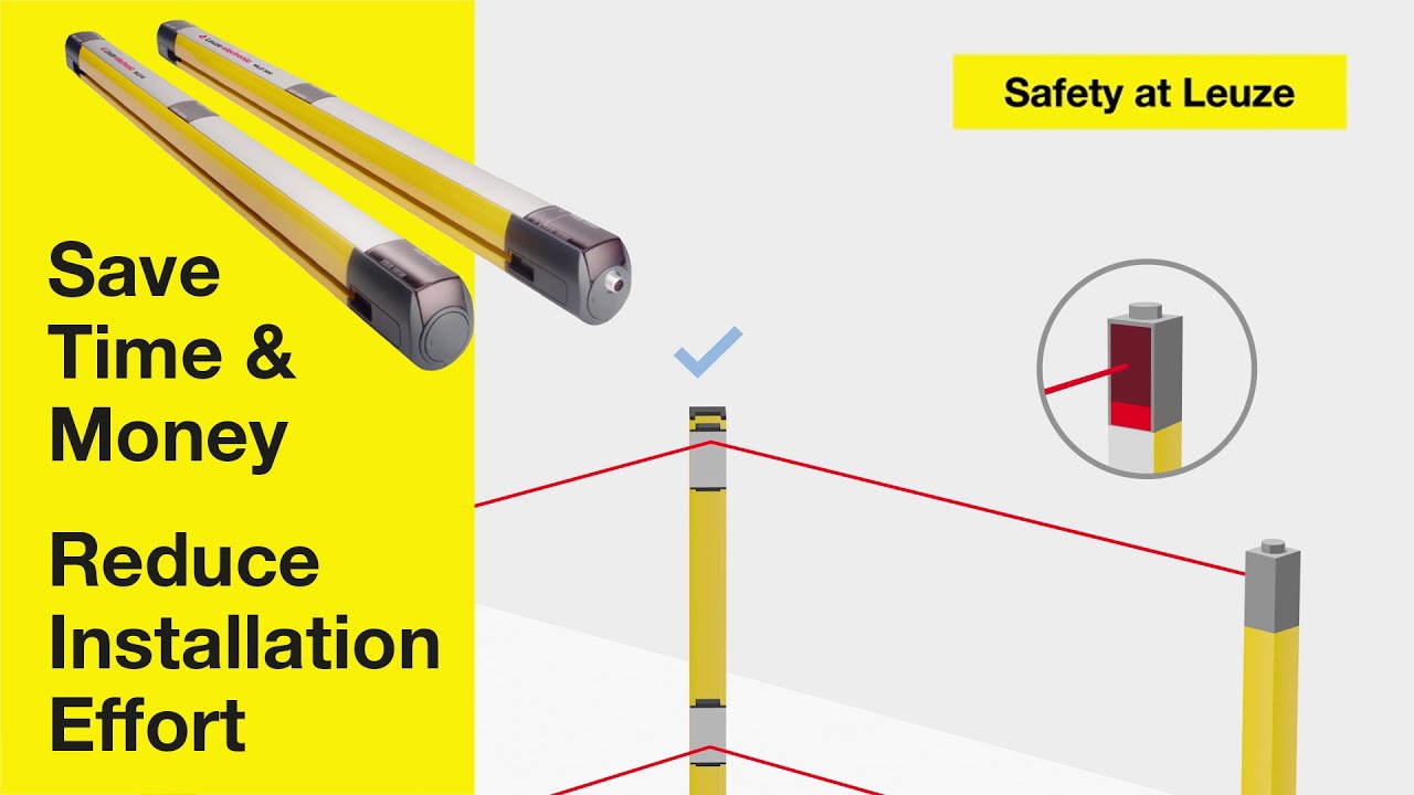 Reduzierter Installationsaufwand bei Mehrstrahl Sicherheits-Lichtschranken MLD spart Zeit und Geld