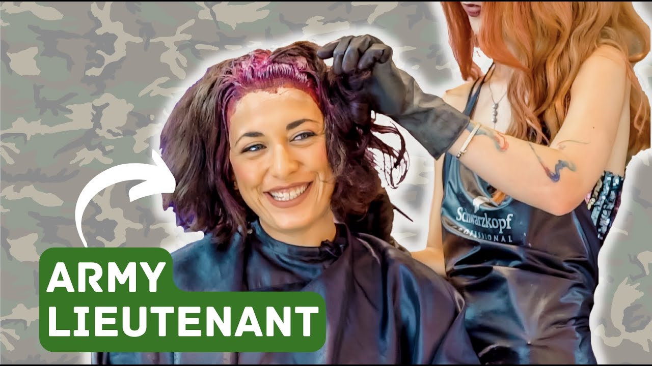 Dyeing RED the hair of an Army Lieutenant | Dyessecting Careers - YouTube