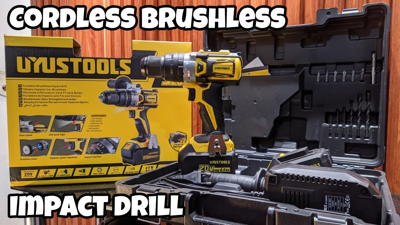 UYUSTOOLS 20v Cordless Brushless Impact Drill UYITL204 Unboxing