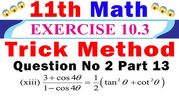 Ex 10.3 q2 xiii | Ex 10.3 q2 part 13 | Chapter 10 Exercise 10.3 | Ex 10.3 11 | Ex 10.3 11th math