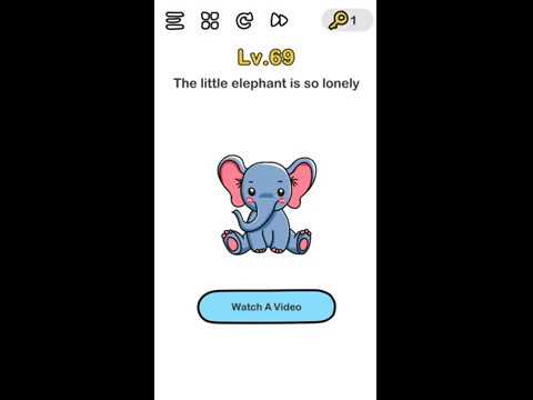 Brain Out Level 69 The Little Elephant Is So Lonely Youtube