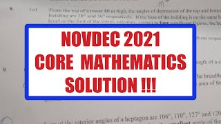 Q9a - NOVDEC 2021 CORE MATHEMATICS SOLUTION | Plane Geometry 1 (Angles)
