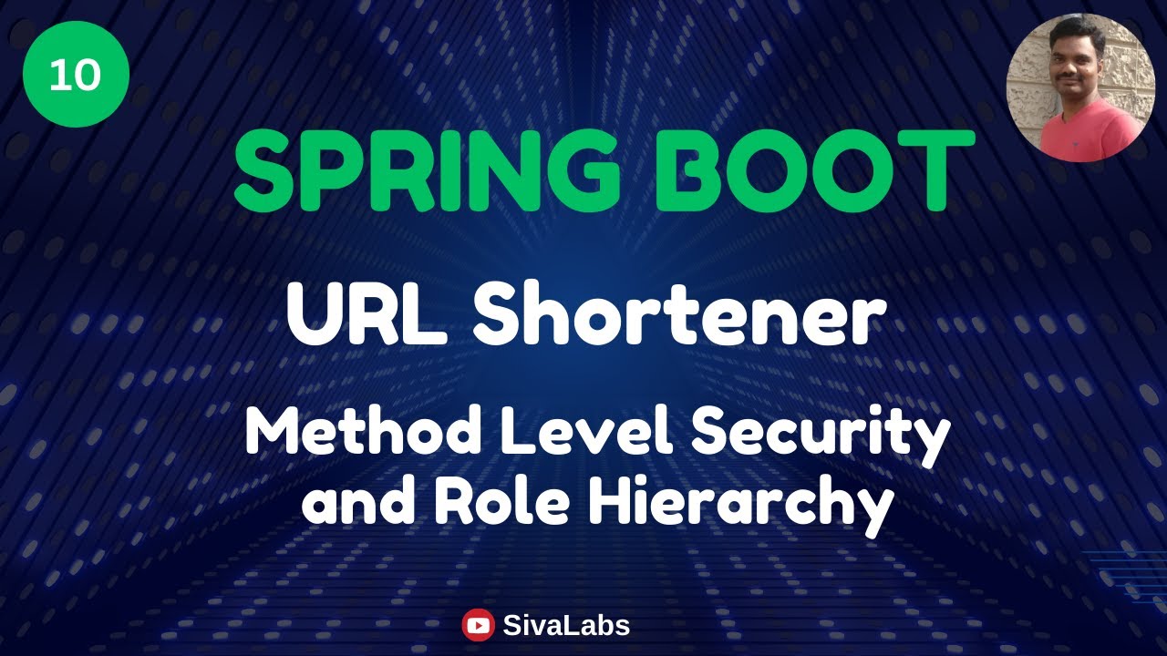 Spring Boot Build Spring Boot: Build URL Shortener Application - Part 10: Method Level ...