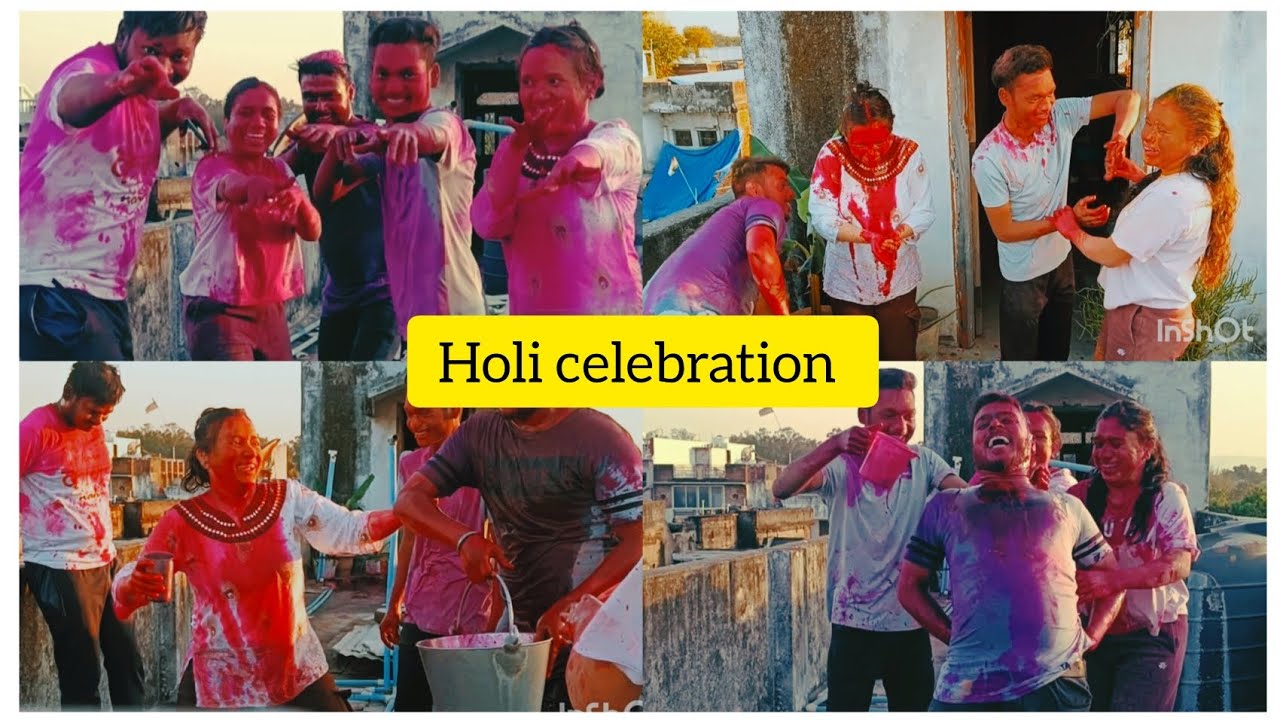 Holi celebration 🪁🥳 || holi || festival || youtube 😍 || anjali singh