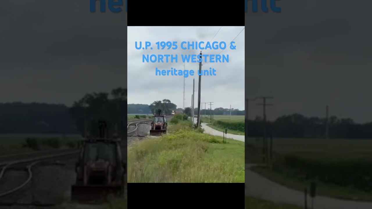 UP 1995 CNW Heritage Unit Leads CSX I192 At Kingsford Heights