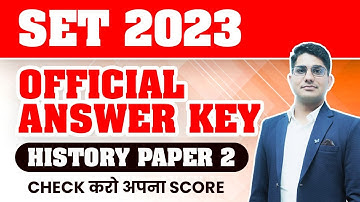 SET 2023 OFFICIAL ANSWER KEY | HISTORY PAPER 2 | SHIV SIR | Vision JRF
