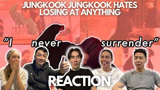 HE IS SO COMPETITIVE!! JUNGKOOK HATES LOSING AT ANYTHING REACTION