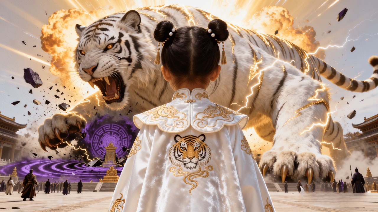 原本以為是撿來的替死鬼，怎料她手握白虎之力橫掃陰謀，生吞黑氣殺瘋了，連港城梟雄都爭著認乾爹！#drama #短剧 #短劇 #爽剧 #爽劇 #玄學