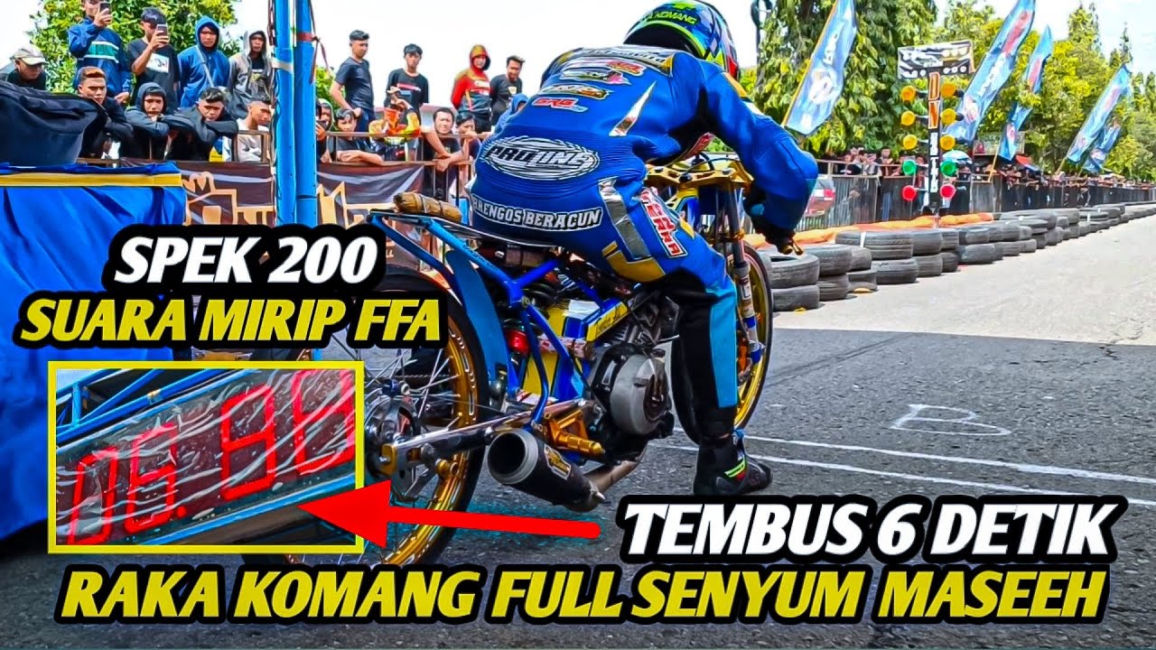 Kejam❗FINAL Bebek 4 Tak TU 200 CC OPEN, Detik2 Raka Komang Pecah 6 Detik DRAG BIKE PONOROGO