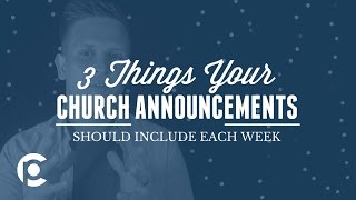 3 Things Your Church Video Announcements Should Include Each Week(View FULL POST: http://prochurchtools.com/3-things-your-church-announcements-should-include-each-week/ Figuring out exactly what your church should ..., 2015-04-30T07:00:00.000Z)