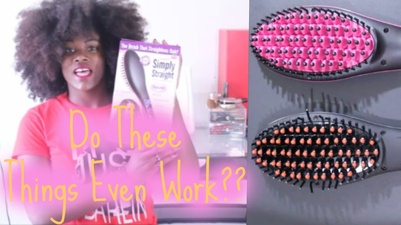 JML SIMPLY STRAIGHT HAIR STRAIGHTENING BRUSH REVIEW & DEMO | Paula