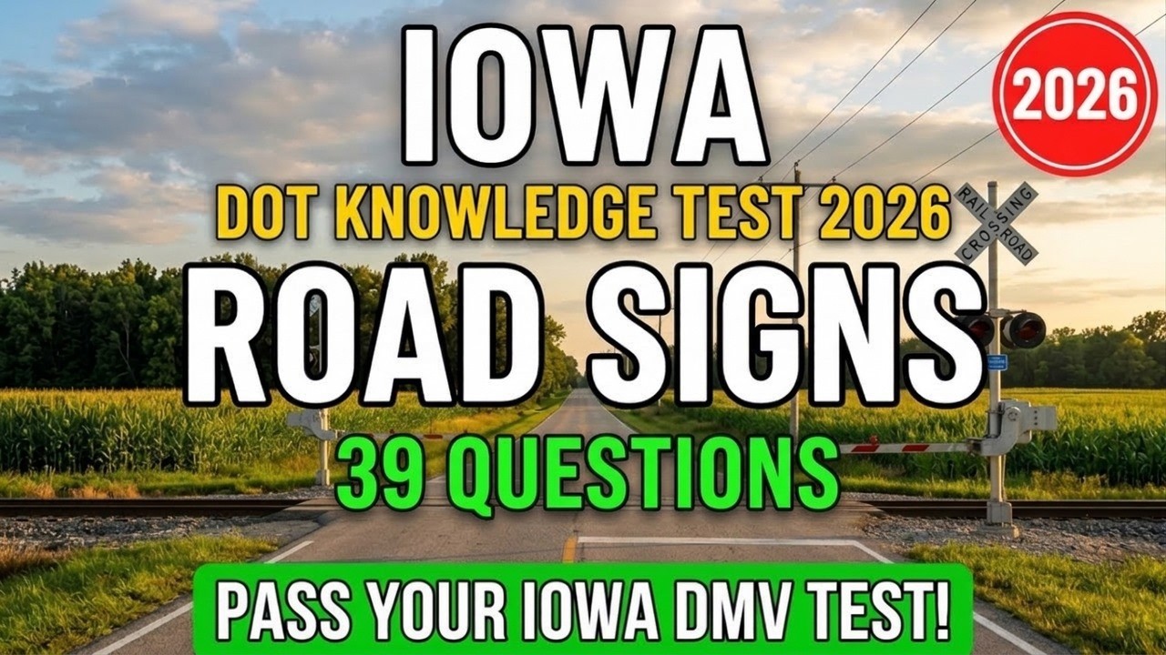 Iowa Road Signs Examples Iowa DMV Road Signs Practice Test 2026 — 50 Must-Know Permit Test ...