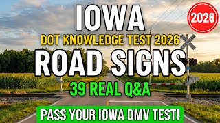 Iowa DMV Road Signs Practice Test 2026 — 50 Must-Know Permit Test Questions