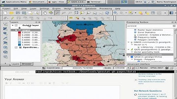 GEOSTAT 2014 Bergen Day 4: Geospatial data in Python, QGIS and R (screen 1)