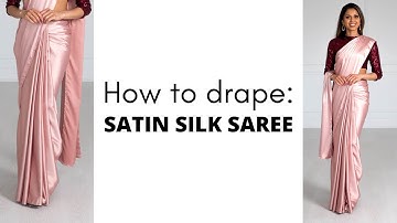 SAREE HACKS: How to Drape Satin Silk Saree | How to Wear Saree for Beginners | Tia Bhuva