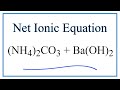 Net Ionic Equations and Solubility