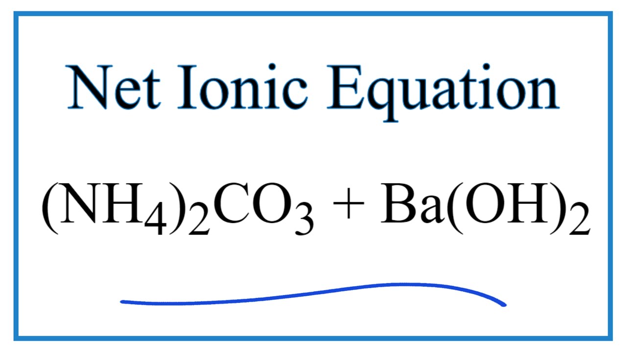 Nh4 no3 ba oh 2