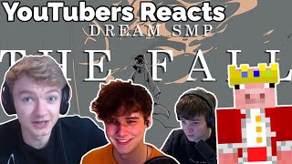 Streamers react to 'The Fall' | Dream SMP Animatic by Sadist | TommyInnit, Technoblade, Tubbo, Niki