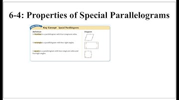 6.4 Properties of Special Parallelograms