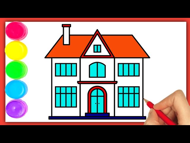 Simple 3d house drawing with a child-like touch on Craiyon-saigonsouth.com.vn