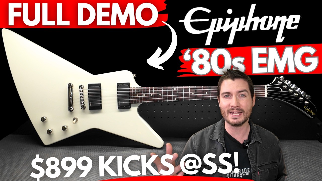 NEW Epiphone 80s EXPLORER EMG FULL DEMO - YouTube
