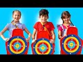 Jason and friends play with kids archery set and make new friend