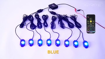 Xprite RGB LED Rock Lights Multicolor Neon LED Light Kit Remote Control