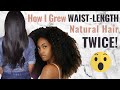 How I grew WAIST-LENGTH NATURAL hair TWICE as a LAZY NATURAL | HAIR GROWTH JOURNEY