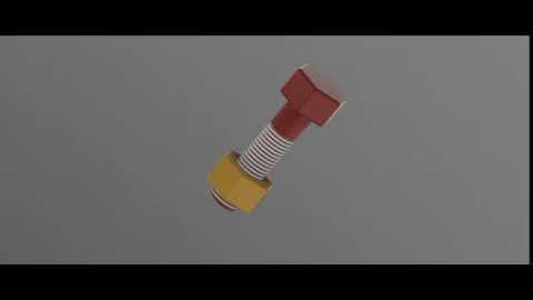 Animation of Hexagonal Bolt and Nut in Fusion 360