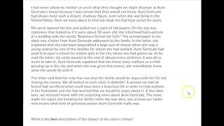 Unit 1 Test-Narrative Techniques and Structure (#6-10)