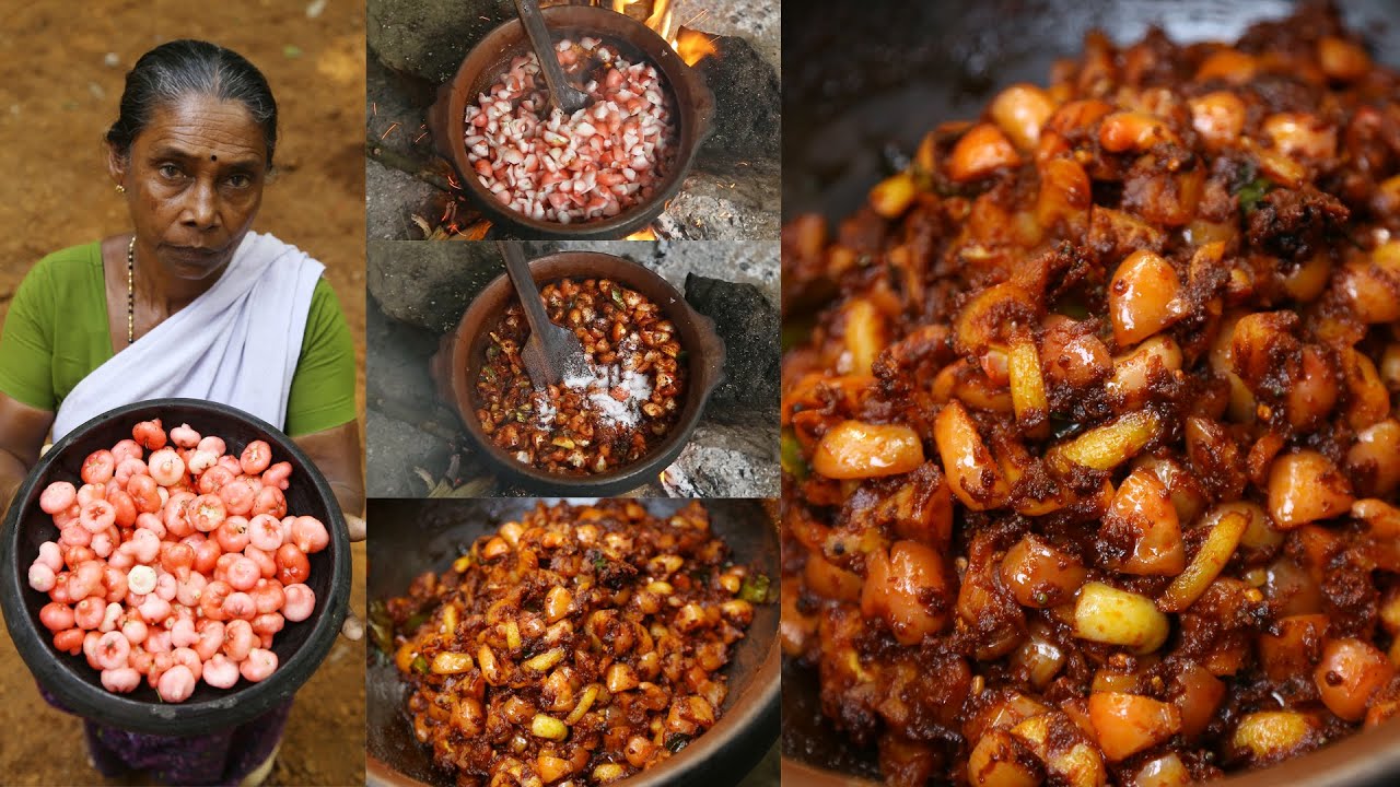 Рассол из розового яблока в керальском стиле | Чамбакка Ачар