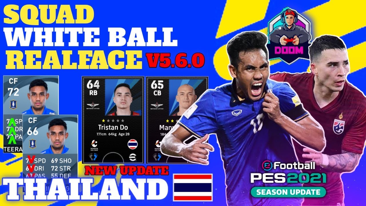 THAILAND REALFACE PES 2021 MOBILE |WHITEBALL🔥