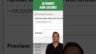 Alternate row colours #excel