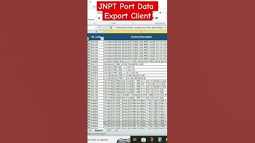 JNPT Export Data Excel Sheet Available at cheap rate