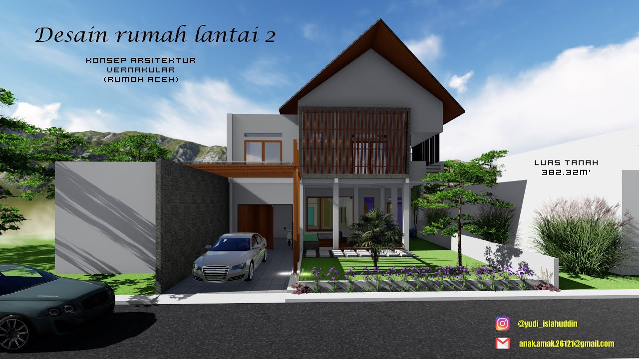 Desain Rumah 2 Lantai Konsep Arsitektur Vernakular Rumoh Aceh YouTube