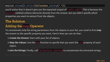 How to Concatenate String Parameters from a List of Objects in Java