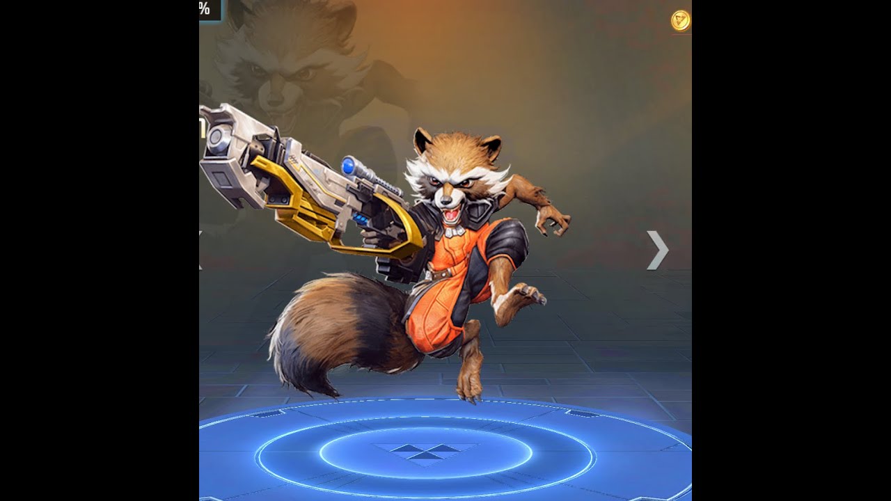 Coy Racoon Kecil-kecil cabe rawit coy..., Rocket Raccoon - Marvel Super War ...