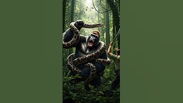 💥 “Gorilla Fights Back! Giant Python Attack Ends in a Shocking Twist!”#GorillaVsPython #Wildlife