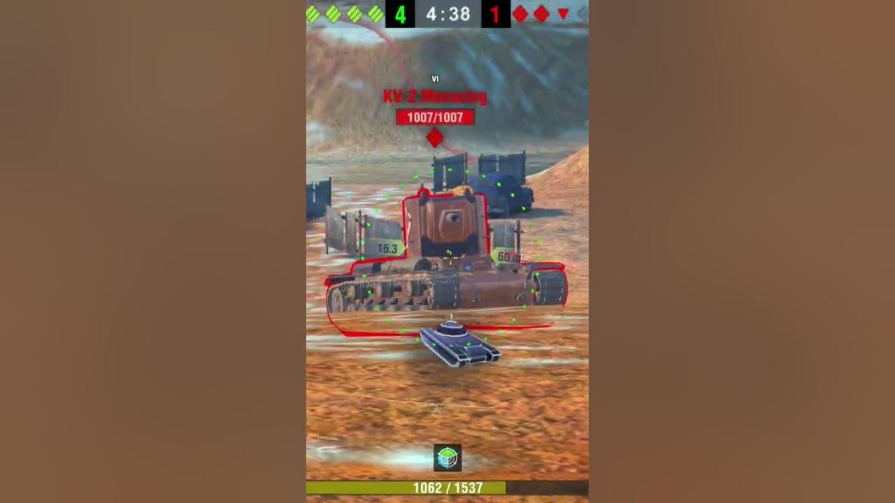 Smasher vs KV-2 Who will Win? #shorts wot blitz
