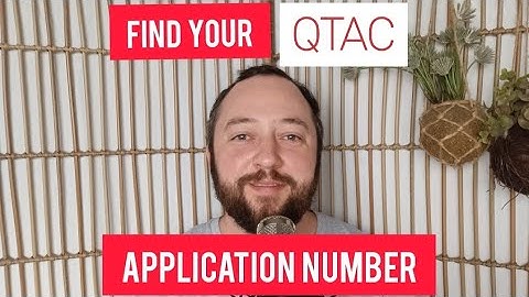 Where to find your QTAC application number
