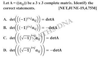 Q18 | CSIR-NET/JRF | MATHEMATICS | JUNE - 2019 | PART - C | LINEAR ALGEBRA