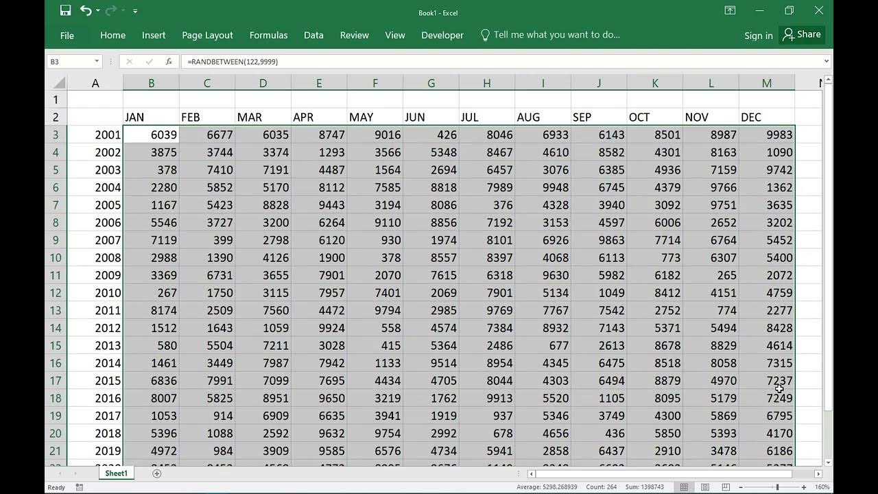 Create Large Random Data Table in MS Excel 2016 2023 - YouTube