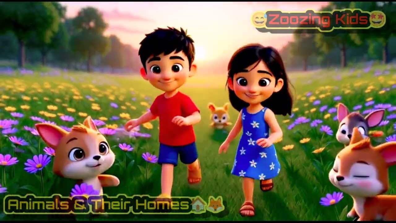 ANIMALS & THEIR HOMES 🏠🦊 | जानवर कहाँ रहते हैं? | Kids Learning Hindi | ZooZing Kids