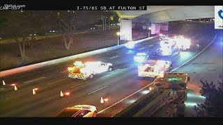All lanes block at I-75/85 SB at Fulton Street due to medical emergency