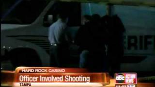 Suspect shot, officer run down at Hard Rock Casino