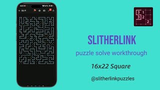 No.5 Slitherlink Hard 16x22 Square - Full Walkthrough & No-Guess Logic Puzzle Solution screenshot 4