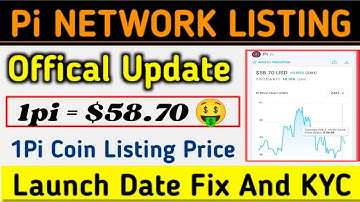 Boom 💥| Pi Network listing Official Update 😱 Pi launch date Fix & Kyc News 🤩😱| 1Pi = $58.70 🤑#crypto