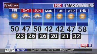 Clear cool weather ahead for your weekend