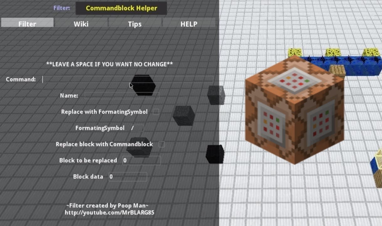 Commandblock Helper ~ MCEdit Filter - YouTube